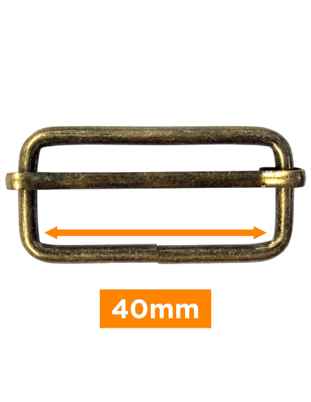 Sliding buckle - Bronze 40 mm