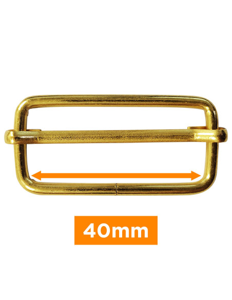 Sliding buckle - Gold 40 mm