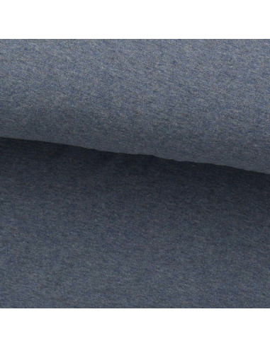 Fine heathered jersey fabric - Blue