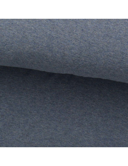 Fine heathered jersey fabric - Blue