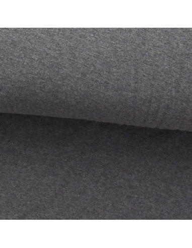 Fine marled jersey fabric - Anthracite
