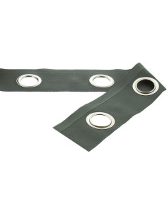 Matte silver eyelet band - Khaki