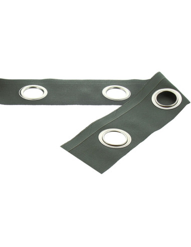 Matte silver eyelet band - Khaki