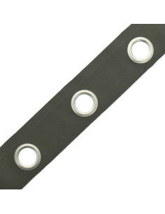 Matte silver eyelet band - Khaki 2