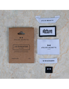 Set of 5 woven sew-on labels - Assorted