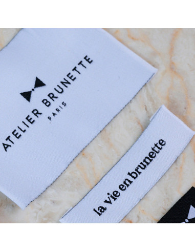 Set of 5 woven sew-on labels - Assorted