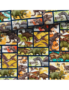 Premium cotton fabric - Dinosaur print