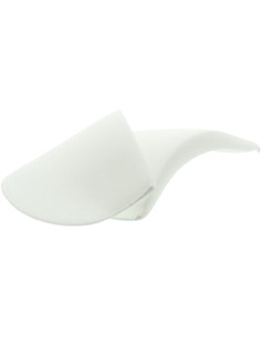 Pair of straight white-covered epaulettes