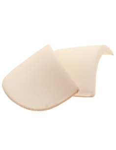 Pair of straight epaulettes covered in flesh-colored fabric