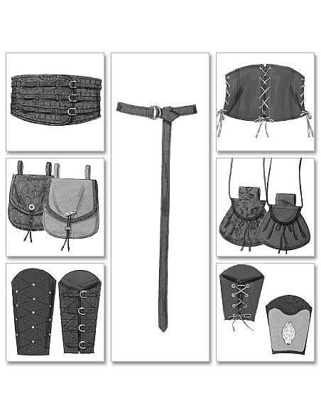 Historical accessories pattern - Butterick 5371