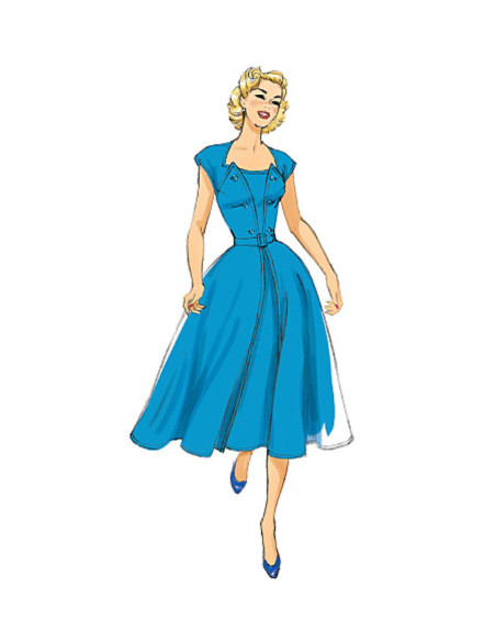 Dress and belt pattern - Butterick 6211