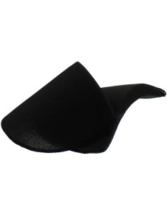 Pair of straight black-covered epaulettes