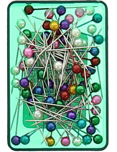 Box of 70 extra-fine pins with pearl heads by Bohin
