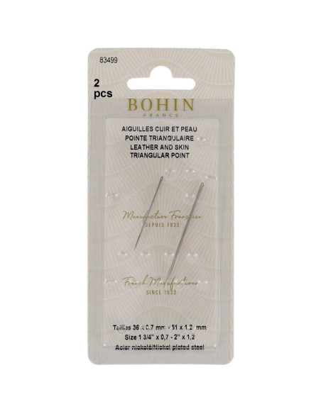 Bohin triangular point leather and skin needles