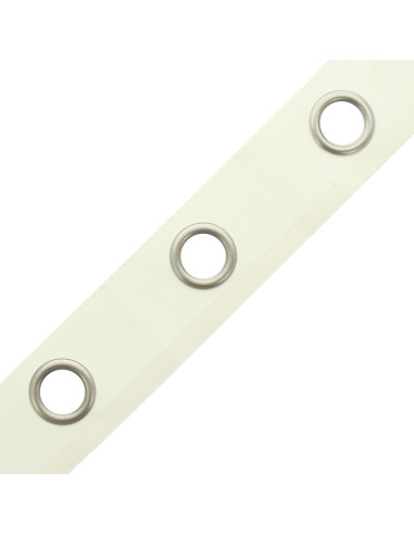 Mat silver eyelet tape - Off-white
