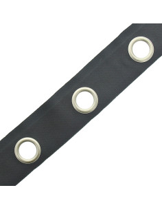 Matte silver eyelet tape - Dark gray 2
