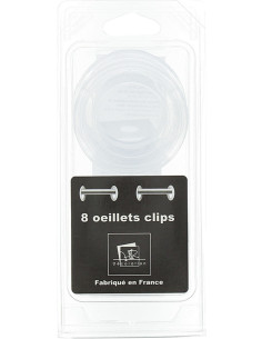 Set of 8 curtain eyelets Ø44 mm - Transparent - Transparent 2