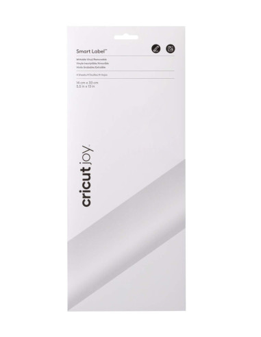 Lot de 4 feuilles vinyle inscriptible repositionnable 14 cm x 33 cm Cricut Joy
