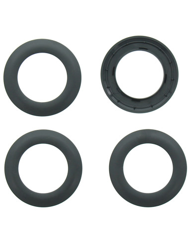Set of 8 curtain eyelets Ø44 mm - Mats - Gray