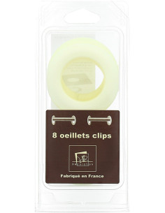 Set of 8 curtain eyelets Ø44 mm - Mats - Cream 2