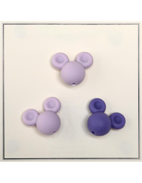 Mickey silicone beads for rattles, baby pacifier clips