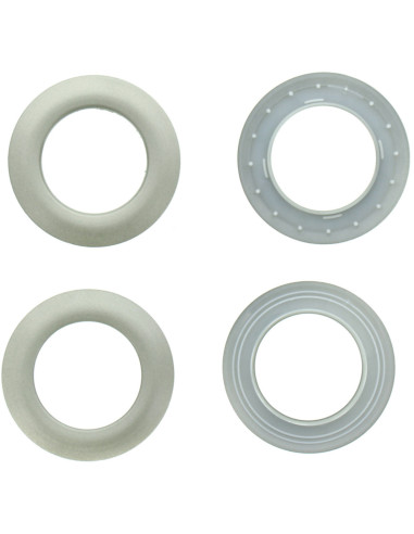Set of 8 curtain eyelets Ø44 mm - Satin - Light Silver