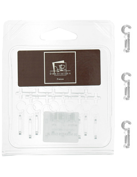 Box of 20 plastic staples for wooden rings