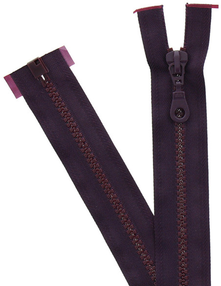 Synthetic separable zipper - Plum