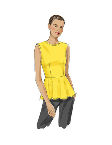 High-Low Top Pattern - Vogue 8815