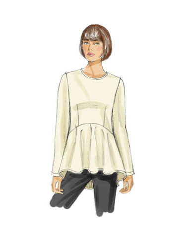 High-Low Top Pattern - Vogue 8815