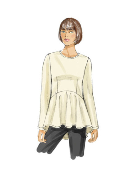 High-Low Top Pattern - Vogue 8815