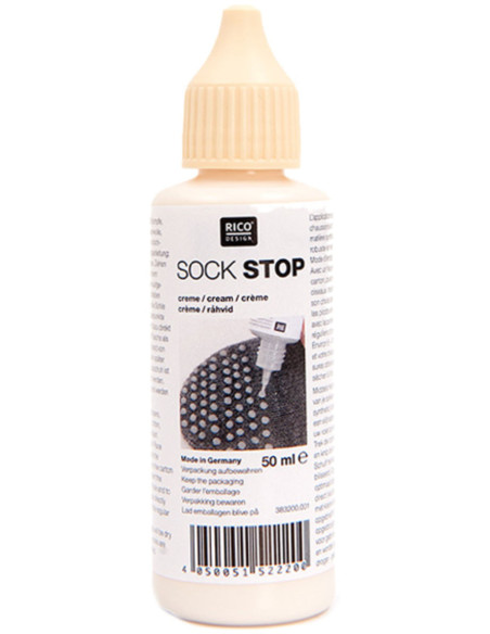 Non-slip latex bottle for socks - Cream