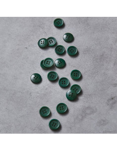 Round-edged corozo button - Green 2