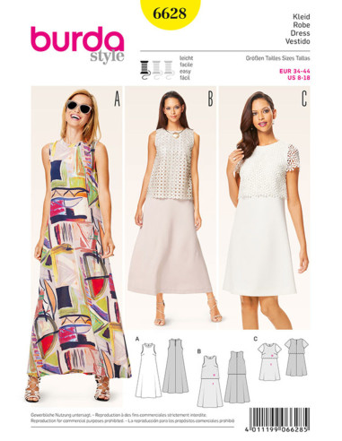 Dress pattern - Burda 6628
