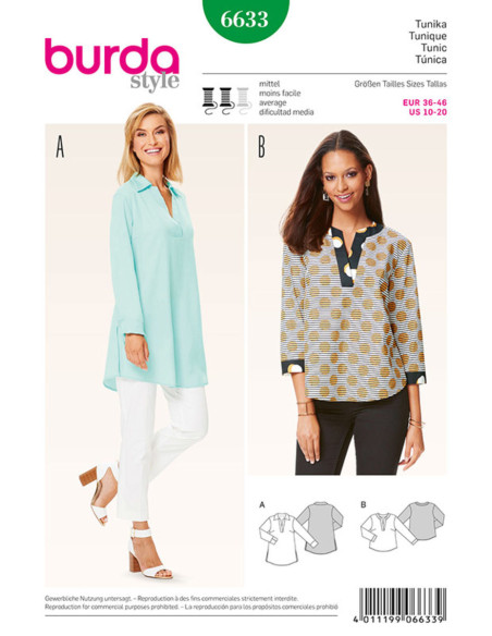 Tunic pattern - Burda 6633