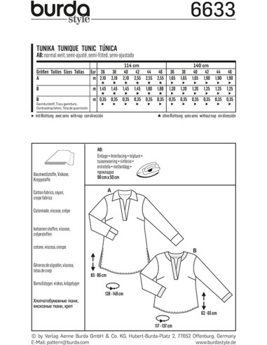 Tunic pattern - Burda 6633