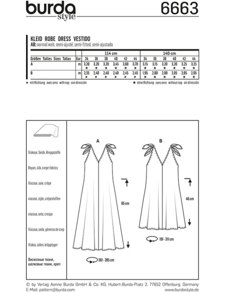 Dress pattern - Burda 6663