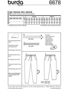 Pants pattern - Burda 6678 2