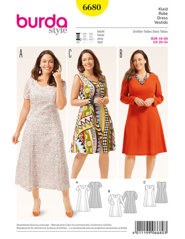 Dress pattern - Burda 6680