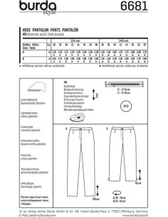 Pants pattern - Burda 6681 2