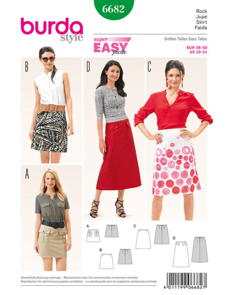 Skirt pattern - Burda 6682