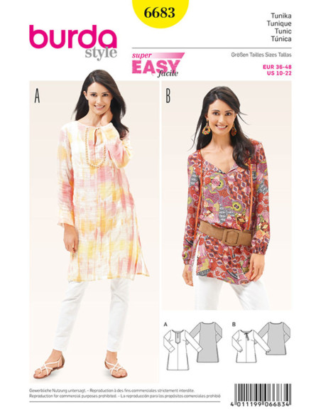 Tunic pattern - Burda 6683