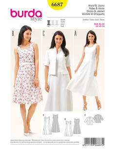 Dress and Jacket Pattern - Burda 6687