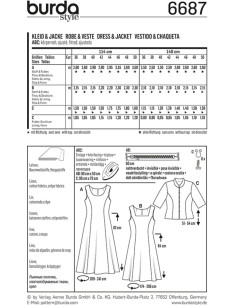 Dress and Jacket Pattern - Burda 6687 2