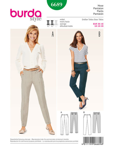 Pants pattern - Burda 6689