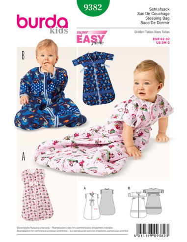 Sleeping bag pattern - Burda 9382