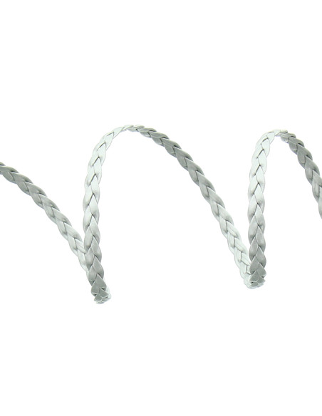 Matte silver-like braid