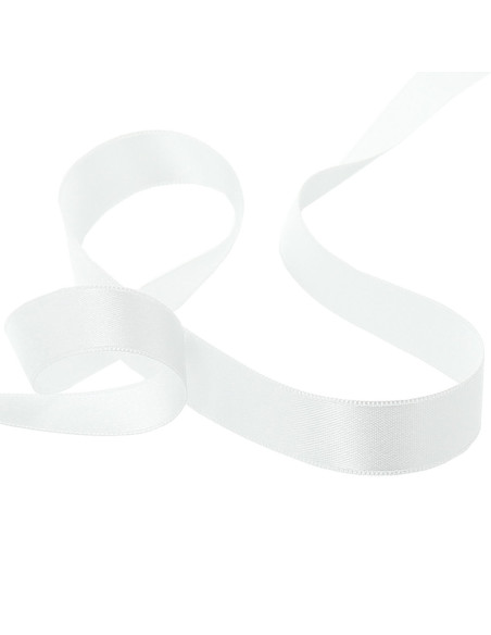 Satin ribbon - White