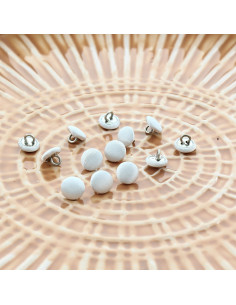 Satin shank button for wedding - White 2