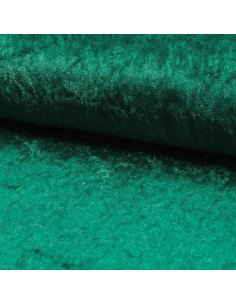 Emerald green velvet panne fabric